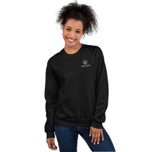 Unisex Crew Neck Sweatshirt | Gildan | White & Black